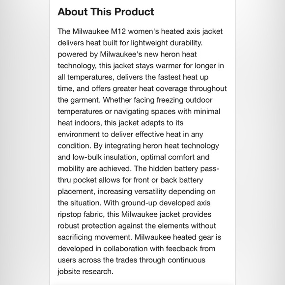 Milwaukee Heated Jacket - NEW - Picture 9 of 11